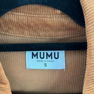 MUMU Tan Corduroy jumpsuit